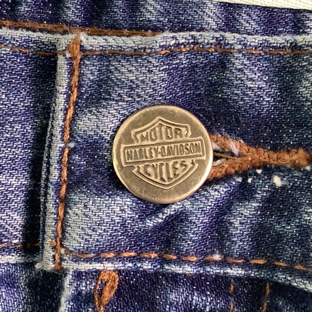 Harley Davidson Relaxed fit bikers blue jeans men size 38 X 32 EUC - Picture 4 of 14